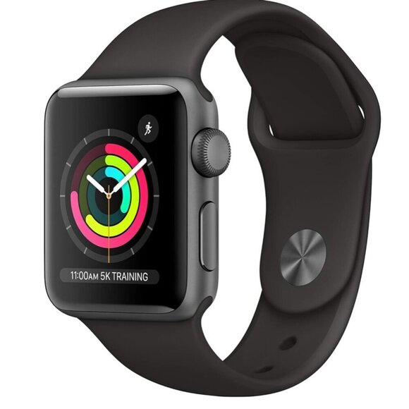 Apple Series 3 38mm GPS + Cellular Black Gray Smartwatch - Picture 1 of 9